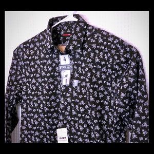 NWT J. Ferrar Slim Fit XL Button Up Stretch